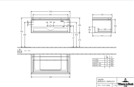 Тумба под раковину Villeroy & Boch Legato 100х38 см с подсветкой МДФ/ДСП белый глянцевый B680L0DH