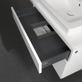 Тумба под раковину Villeroy & Boch Legato 80х55 см с подсветкой МДФ/ДСП белый глянцевый B679L0DH