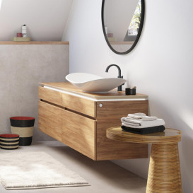 Тумба під раковину Villeroy & Boch Legato 160х55 см з підсвічуванням ДСП дуб канзас B598L0RH