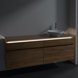 Тумба під раковину Villeroy & Boch Legato 160х55 см з підсвічуванням ДСП дуб канзас B598L0RH