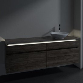 Тумба під раковину Villeroy & Boch Legato 160х55 см з підсвічуванням ДСП кам'яний дуб B598L0RK