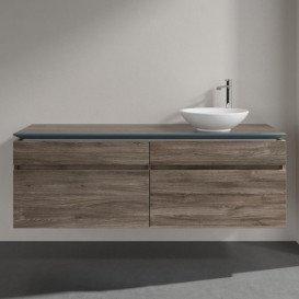 Тумба під раковину Villeroy & Boch Legato 160х55 см з підсвічуванням ДСП кам'яний дуб B598L0RK