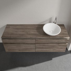 Тумба під раковину Villeroy & Boch Legato 160х55 см з підсвічуванням ДСП кам'яний дуб B598L0RK