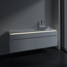 Тумба под раковину Villeroy & Boch Legato 160х55 см с подсветкой ДСП белый матовый B598L0MS