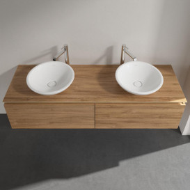 Тумба под раковину Villeroy & Boch Legato 160х38 см с подсветкой ДСП дуб канзас B599L0RH