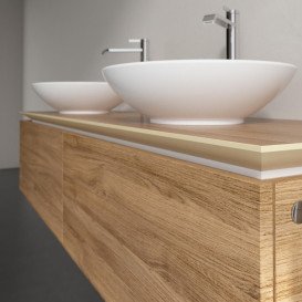 Тумба под раковину Villeroy & Boch Legato 160х38 см с подсветкой ДСП дуб канзас B599L0RH