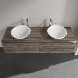 Тумба под раковину Villeroy & Boch Legato 160х38 см с подсветкой ДСП каменный дуб B599L0RK