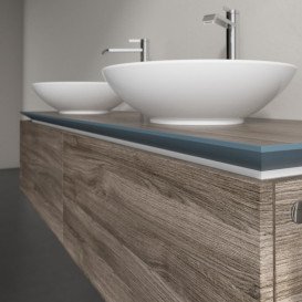 Тумба под раковину Villeroy & Boch Legato 160х38 см с подсветкой ДСП каменный дуб B599L0RK