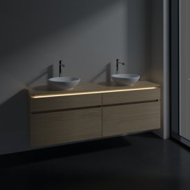 Тумба под раковину Villeroy & Boch Legato 160х55 см с подсветкой ДСП северный дуб B600L0VJ