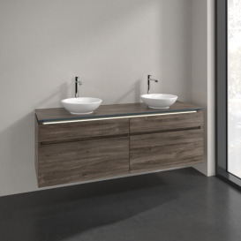 Тумба під раковину Villeroy & Boch Legato 160х55 см з підсвічуванням ДСП кам'яний дуб B600L0RK