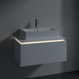 Тумба под раковину Villeroy & Boch Legato 80х38 см с подсветкой ДСП белый матовый B601L0MS