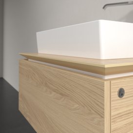 Тумба під раковину Villeroy&Boch Legato 80х38 см з підсвічуванням ДСП північний дуб B601L0VJ