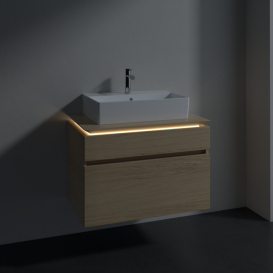 Тумба под раковину Villeroy & Boch Legato 80х55 см с подсветкой ДСП северный дуб B602L0VJ