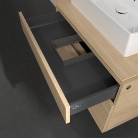 Тумба под раковину Villeroy & Boch Legato 80х55 см с подсветкой ДСП северный дуб B602L0VJ