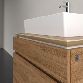 Тумба под раковину Villeroy & Boch Legato 80х55 см с подсветкой ДСП дуб канзас B602L0RH