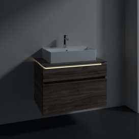 Тумба под раковину Villeroy & Boch Legato 80х55 см с подсветкой ДСП каменный дуб B602L0RK