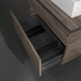 Тумба под раковину Villeroy & Boch Legato 80х55 см с подсветкой ДСП каменный дуб B602L0RK