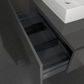 Тумба под раковину Villeroy & Boch Legato 100х38 см с подсветкой МДФ/ДСП глянцевый серый B603L0FP