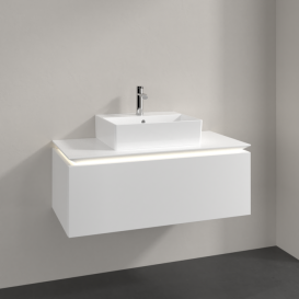 Тумба под раковину Villeroy & Boch Legato 100х38 см с подсветкой ДСП белый матовый B603L0MS
