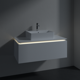 Тумба под раковину Villeroy & Boch Legato 100х38 см с подсветкой ДСП белый матовый B603L0MS