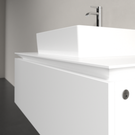 Тумба под раковину Villeroy & Boch Legato 100х38 см с подсветкой ДСП белый матовый B603L0MS