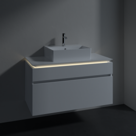 Тумба под раковину Villeroy & Boch Legato 100х55 см с подсветкой МДФ/ДСП белый глянцевый B604L0DH