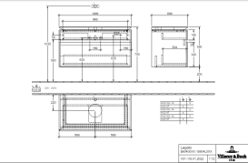 Тумба под раковину Villeroy & Boch Legato 100х55 см с подсветкой МДФ/ДСП белый глянцевый B604L0DH