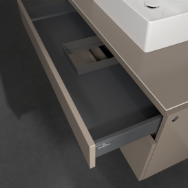 Тумба під раковину Villeroy & Boch Legato 100х55 см з підсвічуванням ДСП сірий трюфель B604L0VG