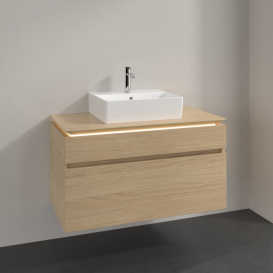 Тумба під раковину Villeroy&Boch Legato 100х55 см з підсвічуванням ДСП північний дуб B604L0VJ