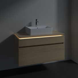 Тумба під раковину Villeroy&Boch Legato 100х55 см з підсвічуванням ДСП північний дуб B604L0VJ