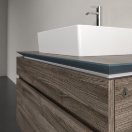 Тумба під раковину Villeroy & Boch Legato 100х55 см з підсвічуванням ДСП кам'яний дуб B604L0RK