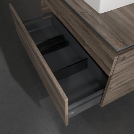 Тумба під раковину Villeroy & Boch Legato 100х55 см з підсвічуванням ДСП кам'яний дуб B604L0RK