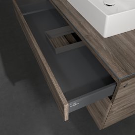 Тумба під раковину Villeroy & Boch Legato 100х55 см з підсвічуванням ДСП кам'яний дуб B604L0RK