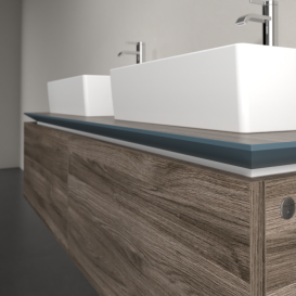 Тумба под раковину Villeroy & Boch Legato 140х38 см с подсветкой ДСП каменный дуб B668L0RK