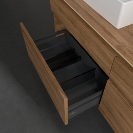 Тумба под раковину Villeroy & Boch Legato 140х55 см с подсветкой ДСП дуб канзас B669L0RH