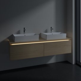 Тумба під раковину Villeroy&Boch Legato 160х38 см з підсвічуванням ДСП північний дуб B676L0VJ