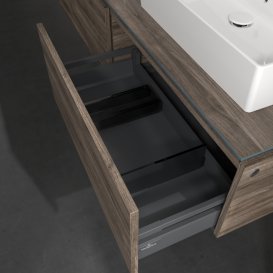 Тумба під раковину Villeroy & Boch Legato 160х38 см з підсвічуванням ДСП кам'яний дуб B676L0RK