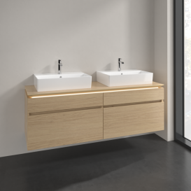Тумба под раковину Villeroy & Boch Legato 160х55 см с подсветкой ДСП северный дуб B677L0VJ