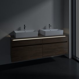 Тумба под раковину Villeroy & Boch Legato 160х55 см с подсветкой ДСП дуб аризона B677L0VH
