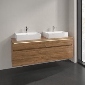Тумба под раковину Villeroy & Boch Legato 160х55 см с подсветкой ДСП дуб канзас B677L0RH