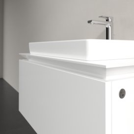 Тумба под раковину Villeroy & Boch Legato 80х38 см с подсветкой МДФ/ДСП белый глянцевый B678L0DH