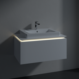 Тумба под раковину Villeroy & Boch Legato 80х38 см с подсветкой ДСП белый матовый B678L0MS