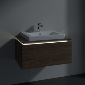 Тумба под раковину Villeroy & Boch Legato 80х38 см с подсветкой ДСП дуб аризона B678L0VH