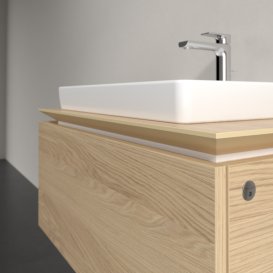 Тумба под раковину Villeroy & Boch Legato 80х38 см с подсветкой ДСП северный дуб B678L0VJ