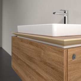 Тумба под раковину Villeroy & Boch Legato 80х38 см с подсветкой ДСП дуб канзас B678L0RH