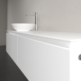 Тумба під раковину Villeroy & Boch Legato 160х38 см з підсвічуванням ДСП білий матовий B595L0MS