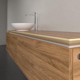 Тумба под раковину Villeroy & Boch Legato 160х38 см с подсветкой ДСП дуб канзас B595L0RH