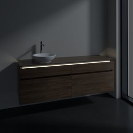 Тумба под раковину Villeroy & Boch Legato 160х55 см с подсветкой ДСП дуб аризона B596L0VH