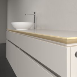 Тумба под раковину Villeroy & Boch Legato 160х55 см с подсветкой ДСП нежно-серый B596L0VK