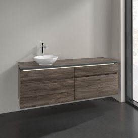 Тумба под раковину Villeroy & Boch Legato 160х55 см с подсветкой ДСП каменный дуб B596L0RK